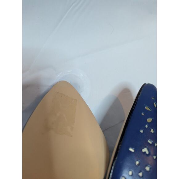 VTG New 9 West Leather Kitten Heel Pumps Daisy Cut Outs Sz 8 Corpcore - Picture 8 of 12